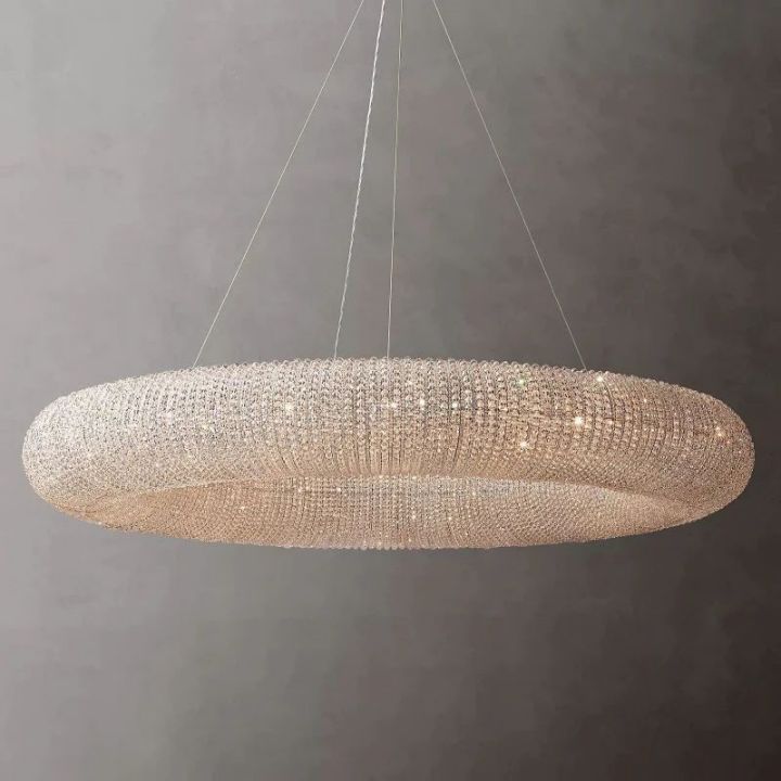 Pamper Crystal Round LED Chandelier 59" - view 4