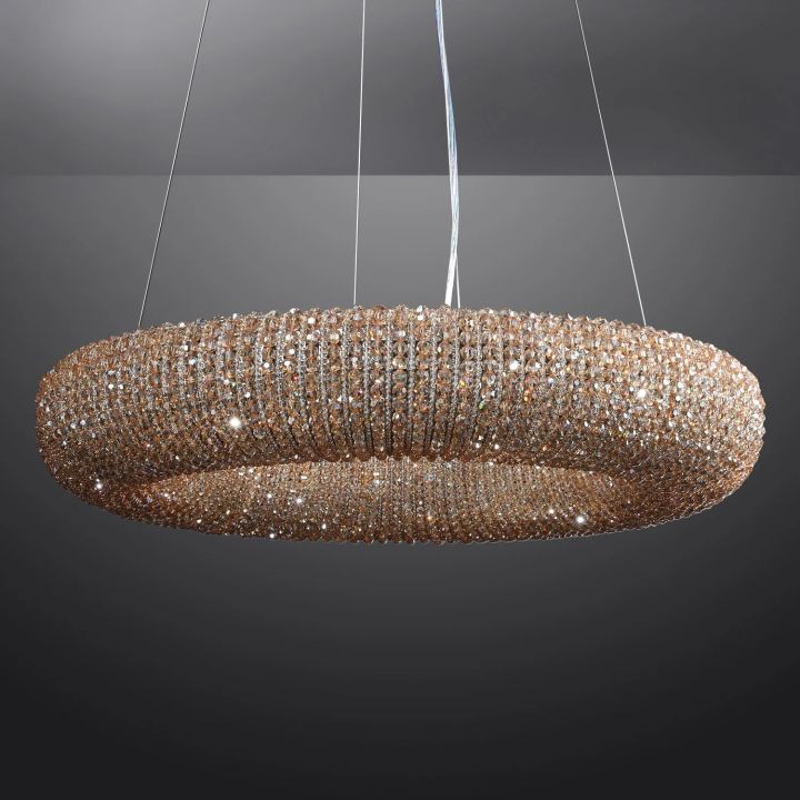 Pamper Crystal Round LED Chandelier 59" - view 6