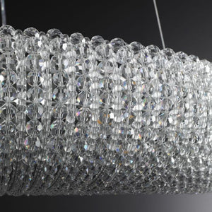 Pamper Crystal Round LED Chandelier 59" - view 9