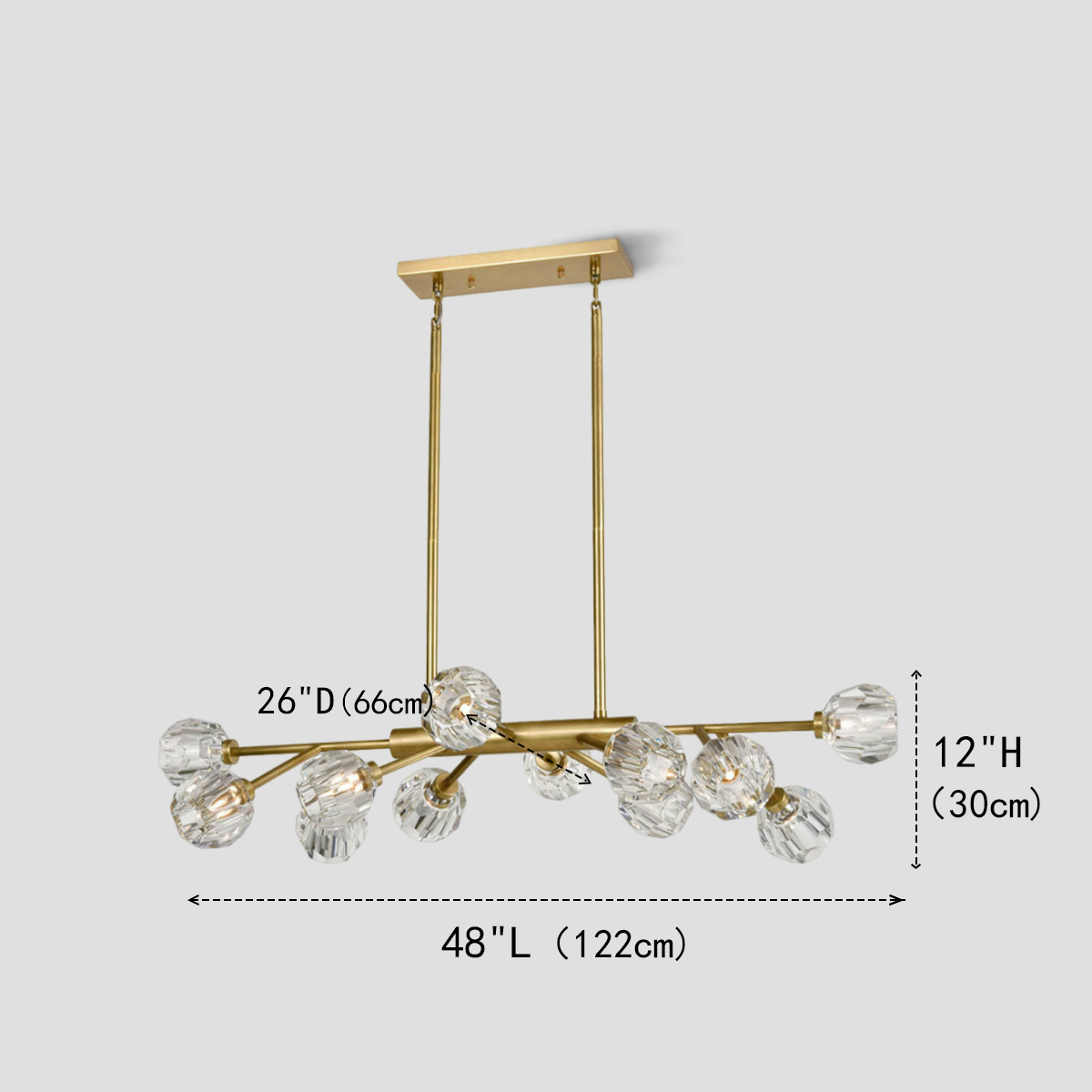 Mitchell Clear Glass Linear Chandelier - view 8