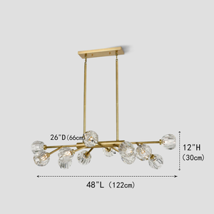Mitchell Clear Glass Linear Chandelier - view 8