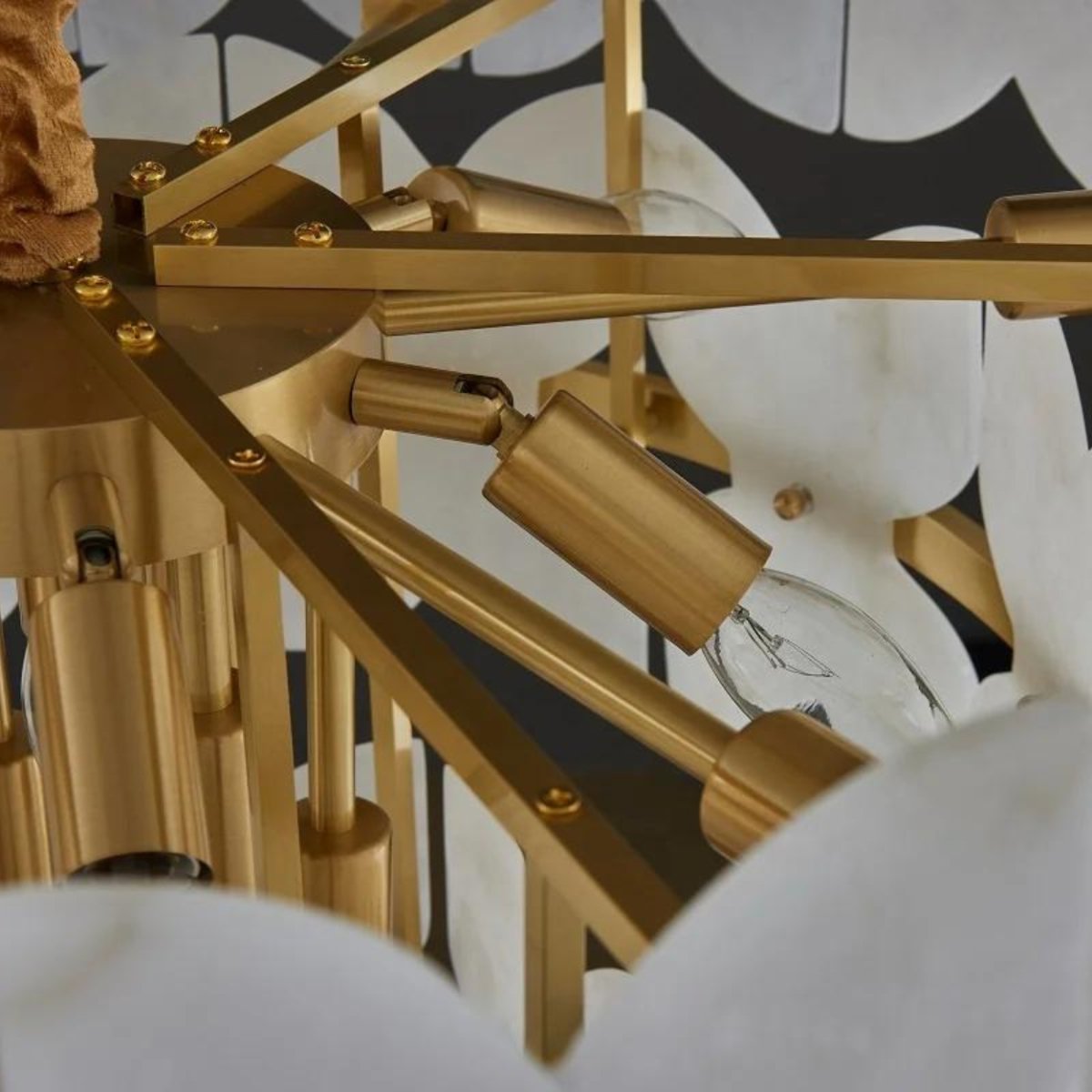 Alabaster Multi-Layer Butterfly Round Chandelier - view 8