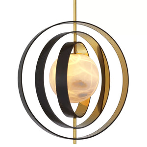 Pearl Modern Chandelier - (Bronze Highlight Finish | Gold Finish | Alabaster) - view 3