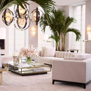 Pearl Modern Chandelier - (Bronze Highlight Finish | Gold Finish | Alabaster) - view 8