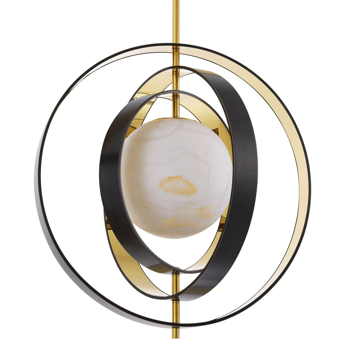 Pearl Modern Chandelier - (Bronze Highlight Finish | Gold Finish | Alabaster) - view 2