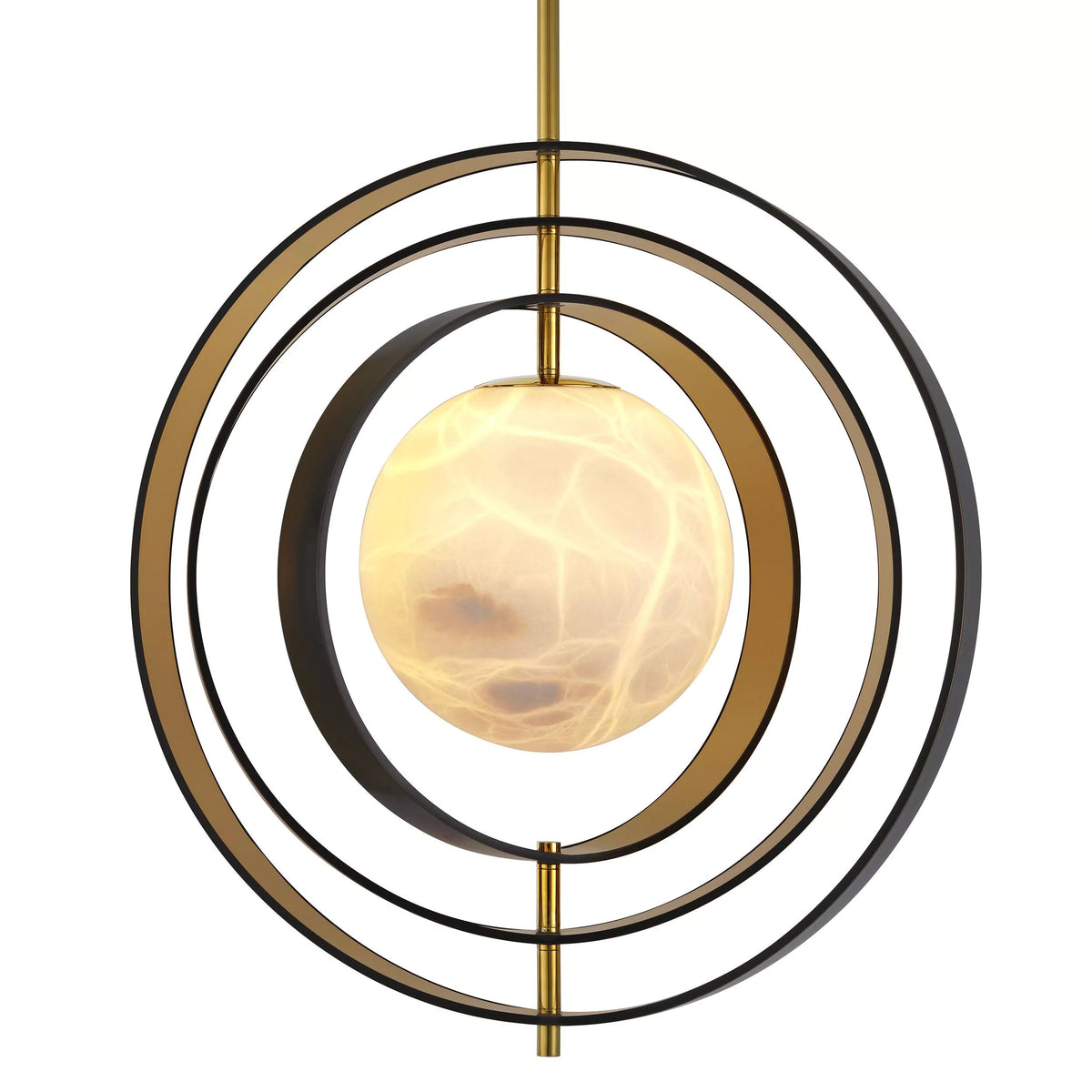 Pearl Modern Chandelier - (Bronze Highlight Finish | Gold Finish | Alabaster) - view 5