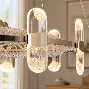 Pearl Net Modern Sculptural Pendant Light, K9 crystal - view 3