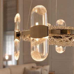 Pearl Net Modern Sculptural Pendant Light, K9 crystal - view 4