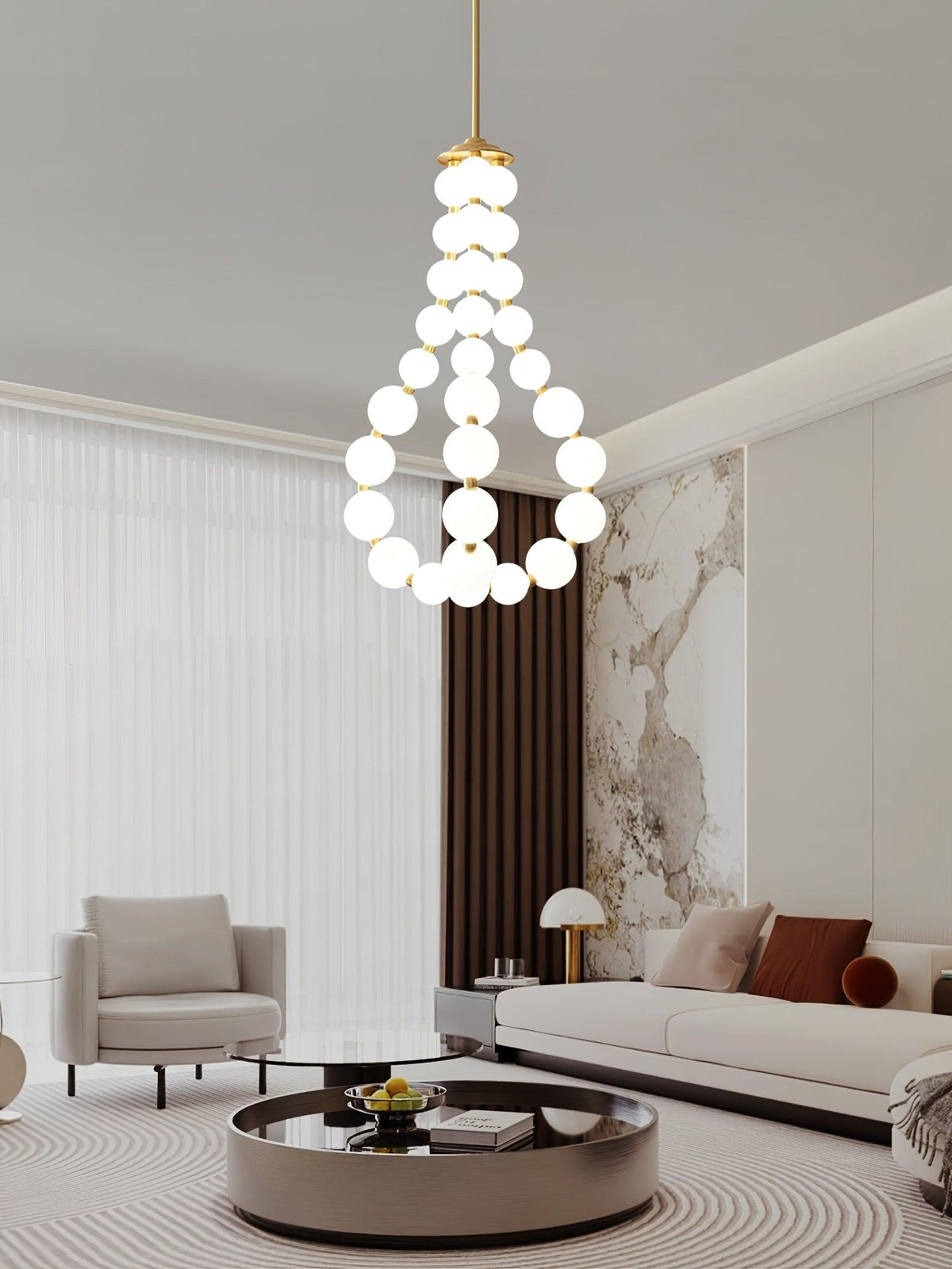 Glass Pearl Necklace Chandelier - view 15