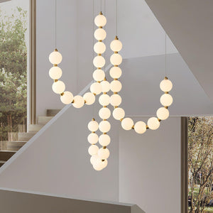 Glass Pearl Necklace Chandelier - view 4