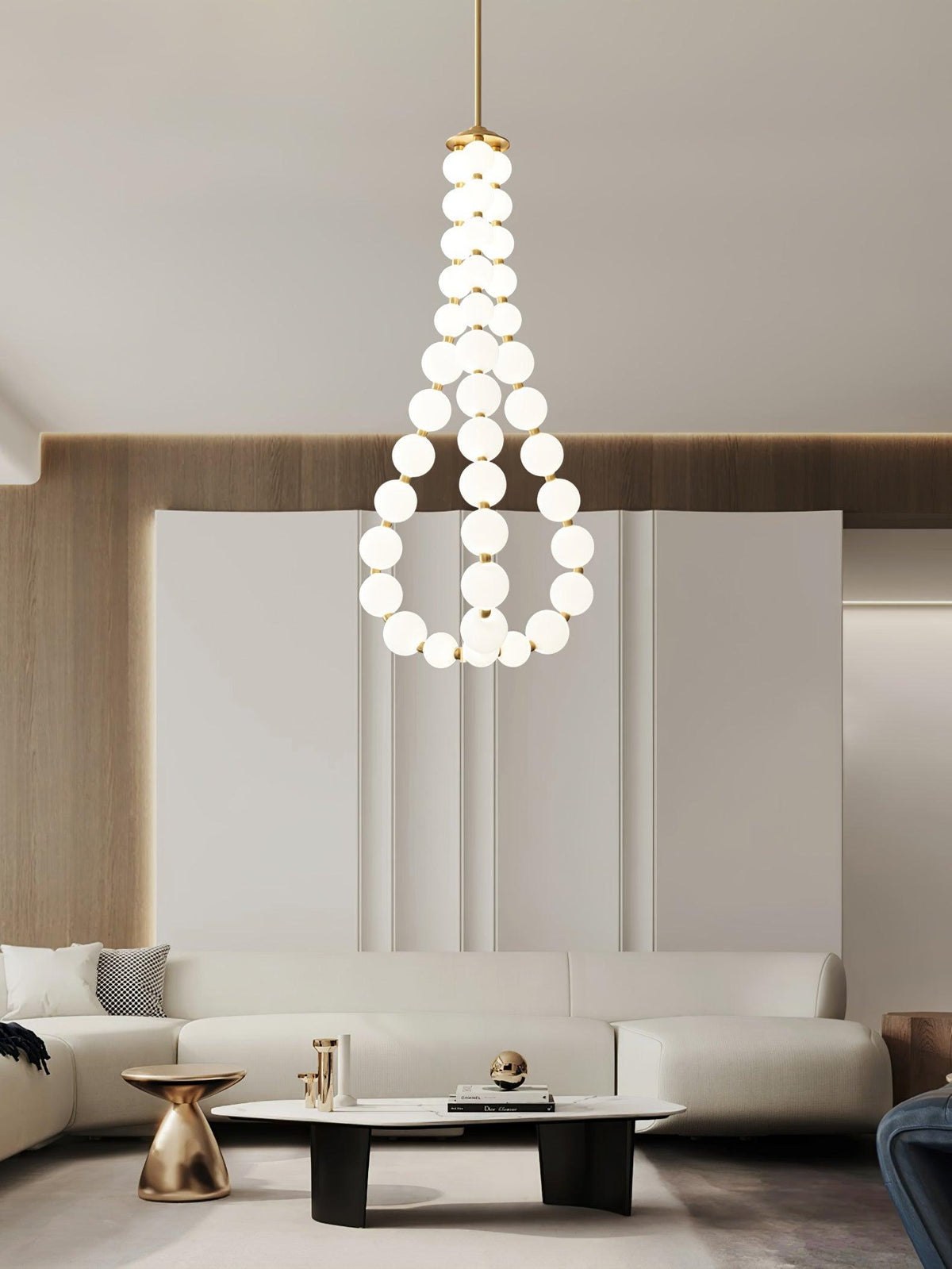 Glass Pearl Necklace Chandelier - view 17