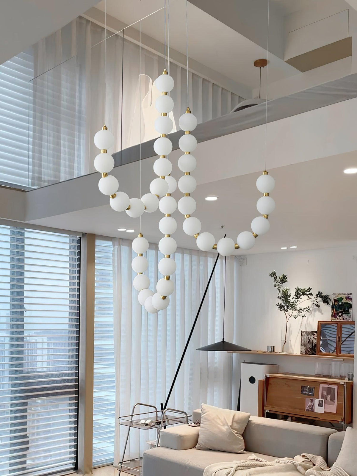 Glass Pearl Necklace Chandelier - view 18