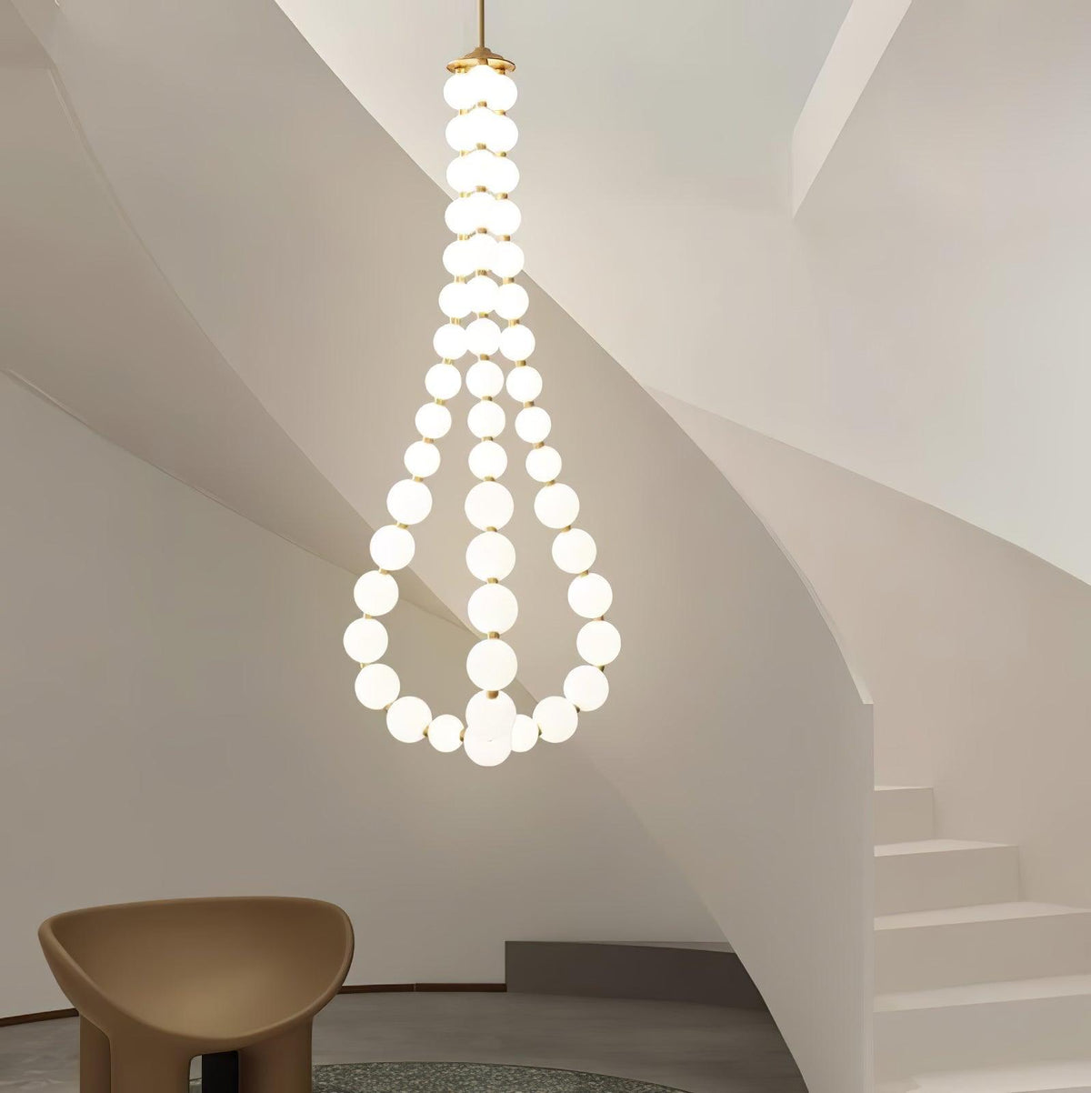 Glass Pearl Necklace Chandelier - view 21