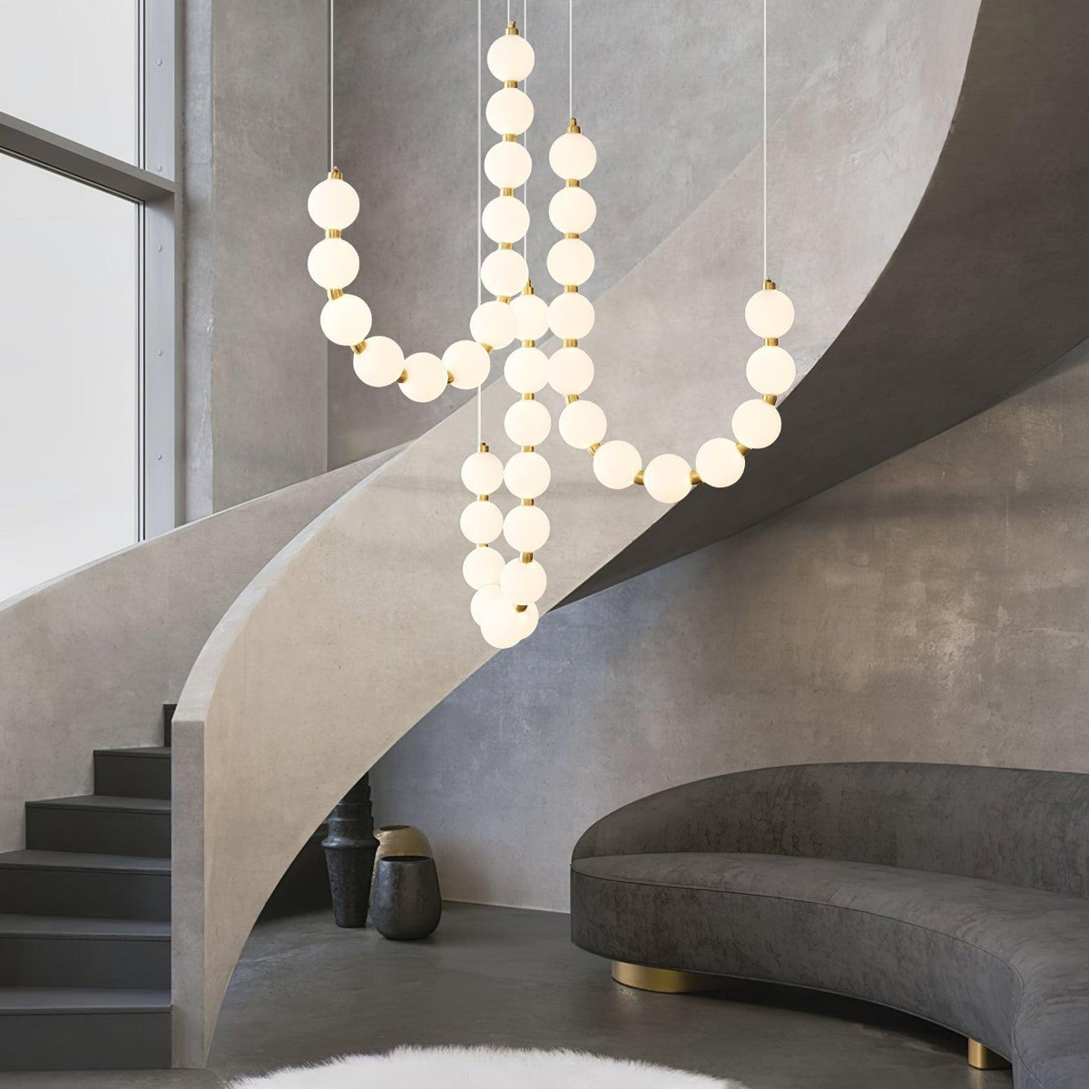 Glass Pearl Necklace Chandelier - view 2