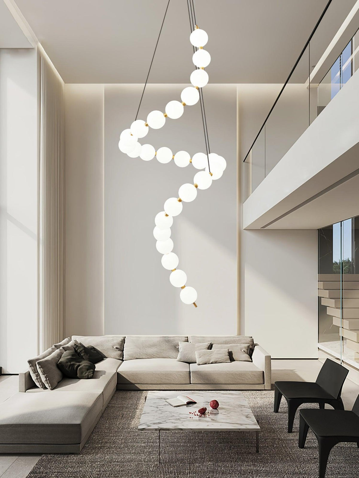 Glass Pearl Necklace Chandelier - view 25