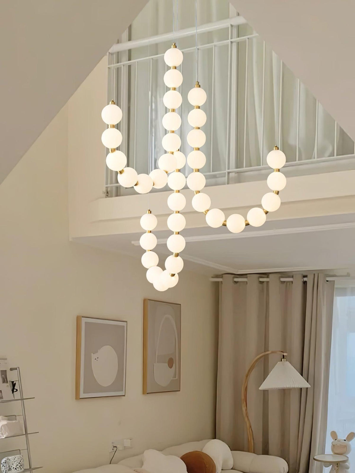 Glass Pearl Necklace Chandelier - view 26