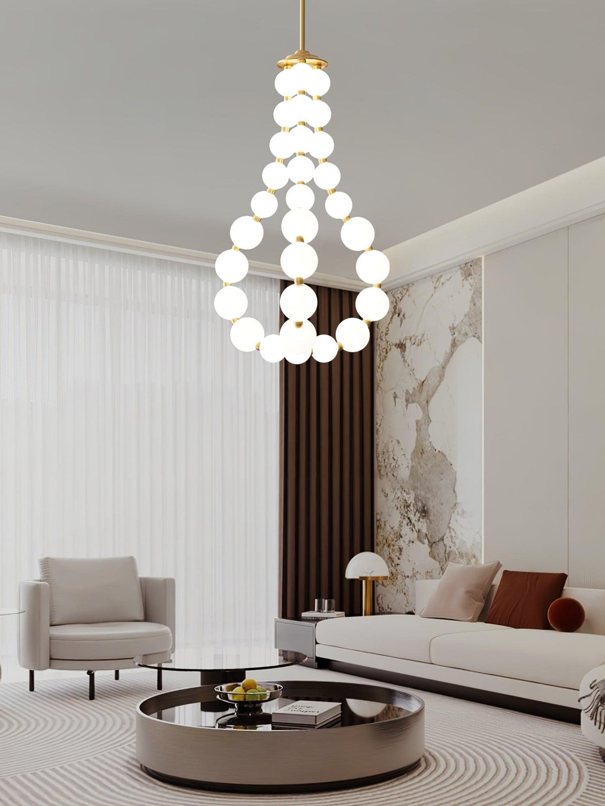 Glass Pearl Necklace Chandelier - view 33