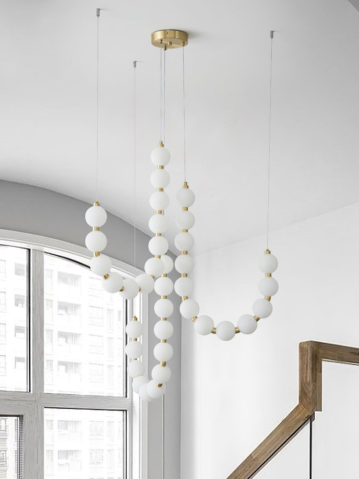 Glass Pearl Necklace Chandelier - view 35