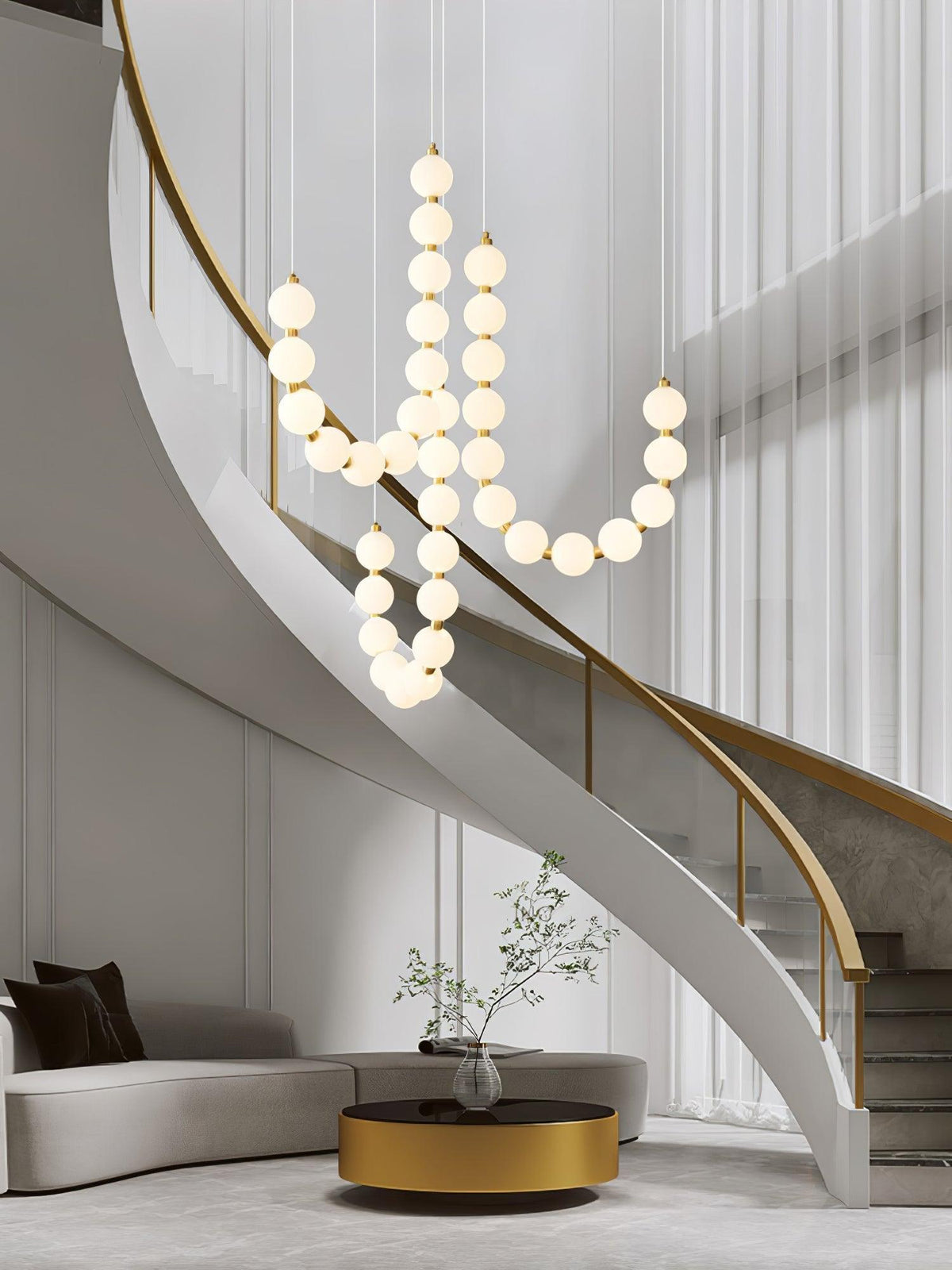 Glass Pearl Necklace Chandelier - view 37