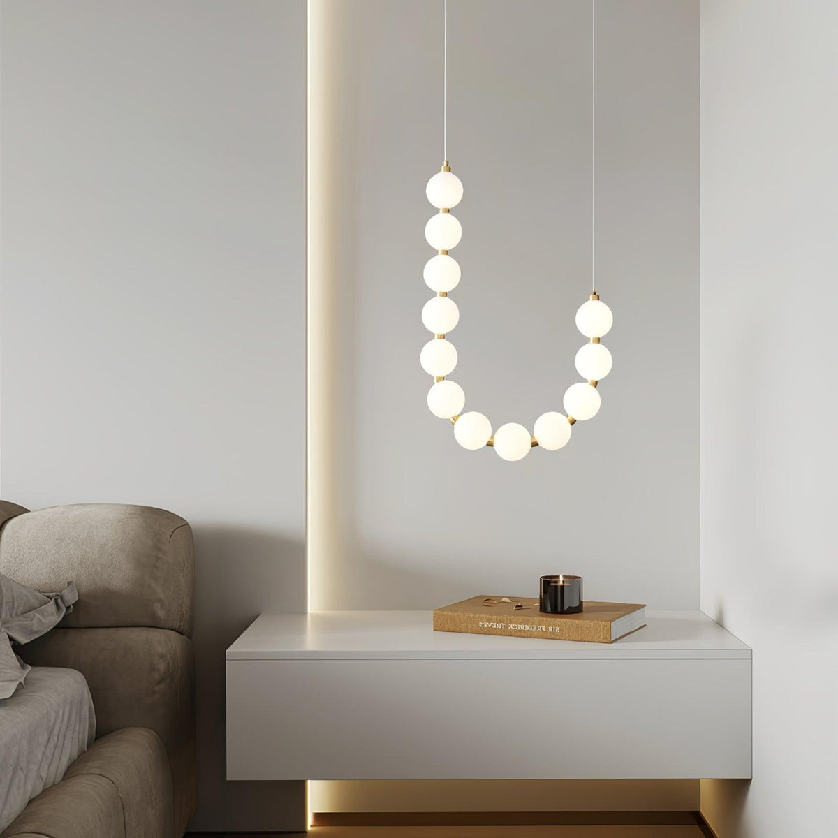 Glass Pearl Necklace Chandelier - view 39