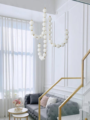 Glass Pearl Necklace Chandelier - view 12