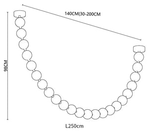 Modern Creative Pearl Necklace Chandelier for Living Room/Staircase/Foyer/Entryway - view 12