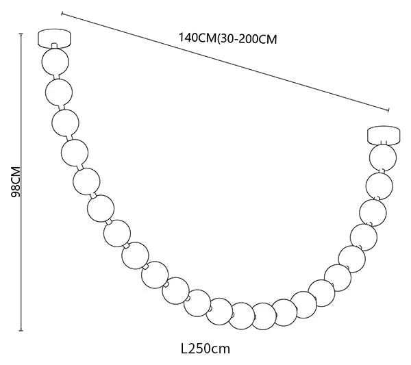 Modern Creative Pearl Necklace Chandelier for Living Room/Staircase/Foyer/Entryway - view 12