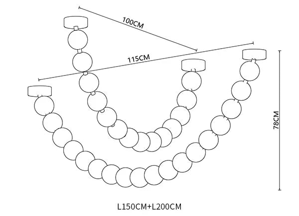 Modern Creative Pearl Necklace Chandelier for Living Room/Staircase/Foyer/Entryway - view 14