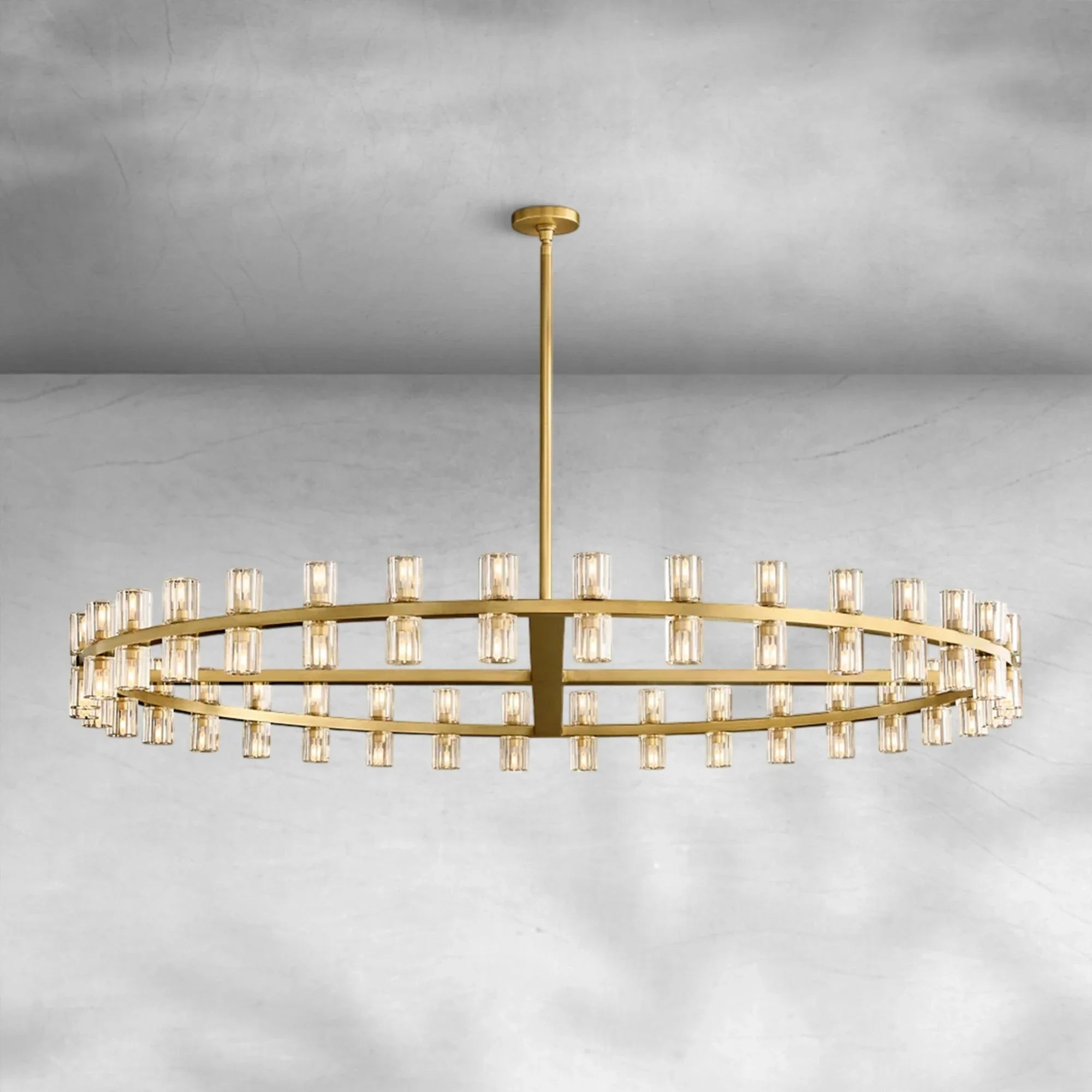 Auraline Crystal Round Chandelier 60"