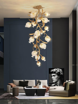 Pomegranate Brass Branch Chandelier - view 4