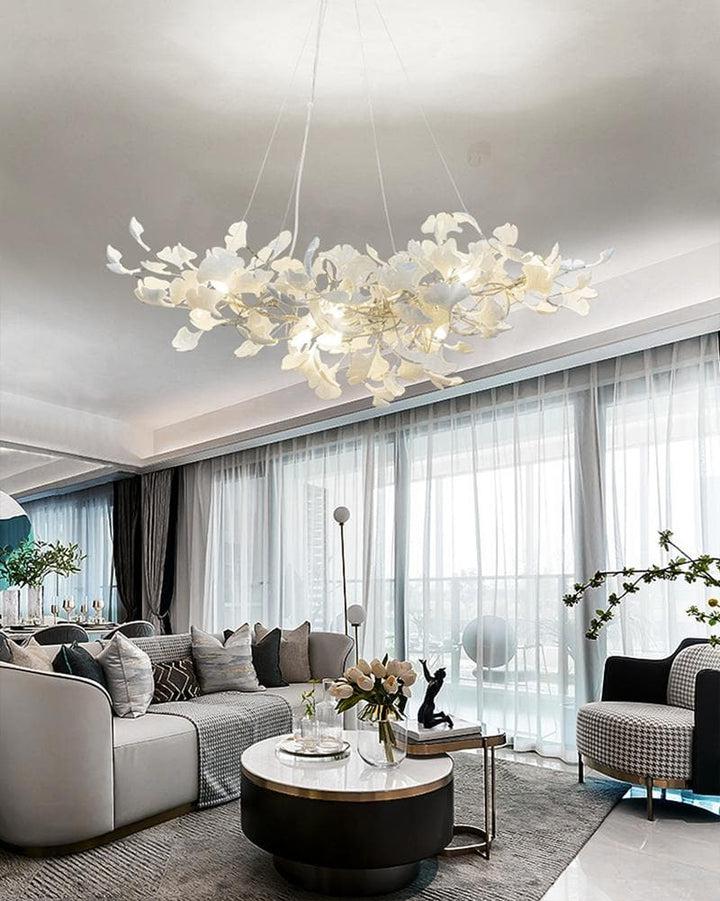 Porcelain Linear Gold Chandelier - view 14