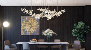 Porcelain Linear Gold Chandelier - view 7