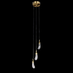 Primary Contemporary Rock Crystal Eggplant Pendant Chandelier - view 5