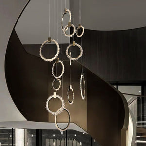 Primary Crystal 12 Rings Staircase Chandelier - view 2