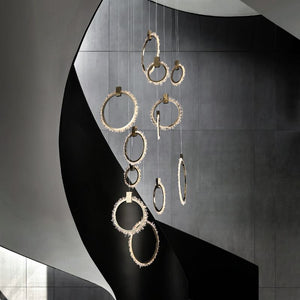 Primary Crystal 12 Rings Staircase Chandelier - view 4