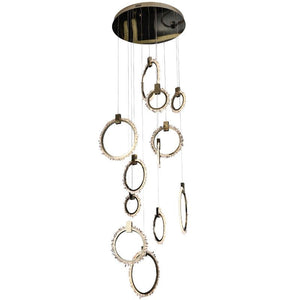 Primary Crystal 12 Rings Staircase Chandelier - view 5