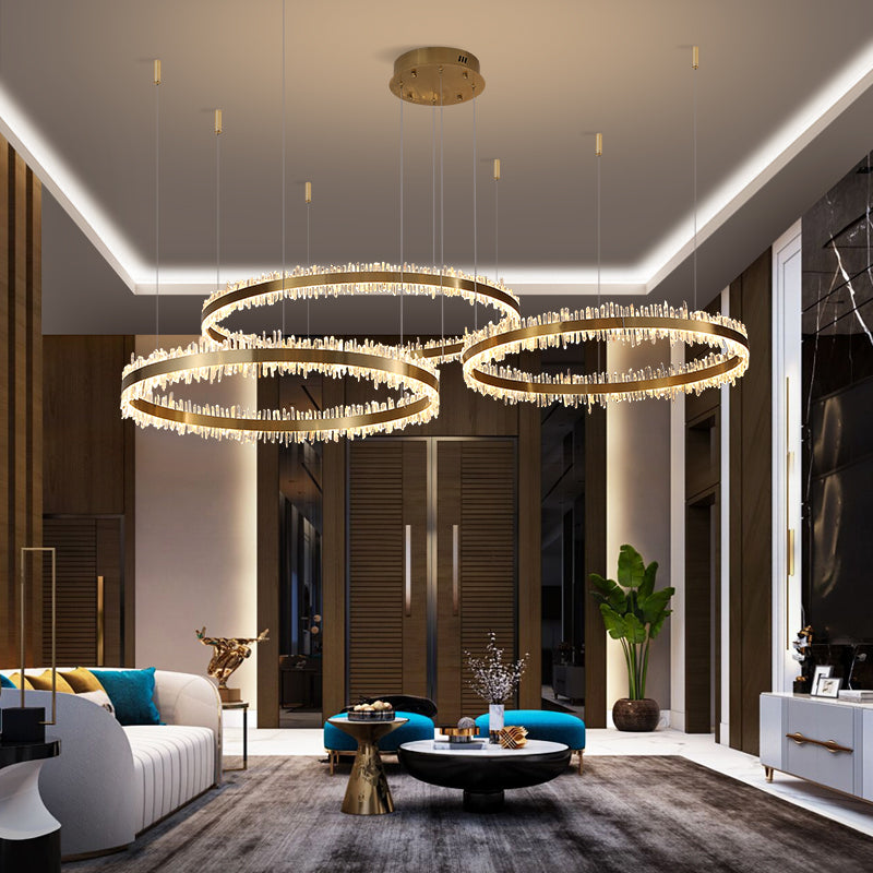 Primary Crystal Rings Chandelier - view 2
