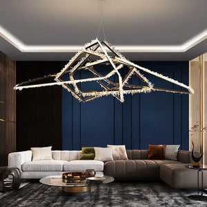 Primary Irregular Modern Living Room Rock Crystal Chandelier - view 3