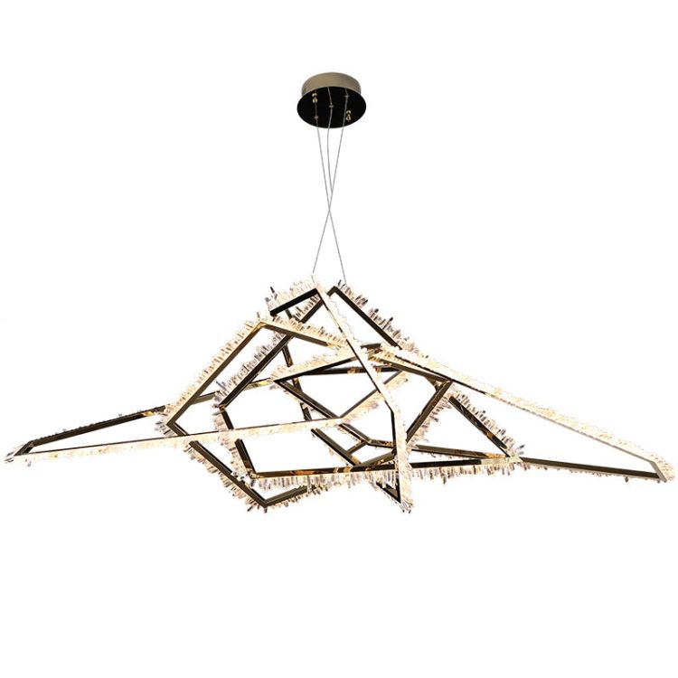 Primary Irregular Modern Living Room Rock Crystal Chandelier - view 5