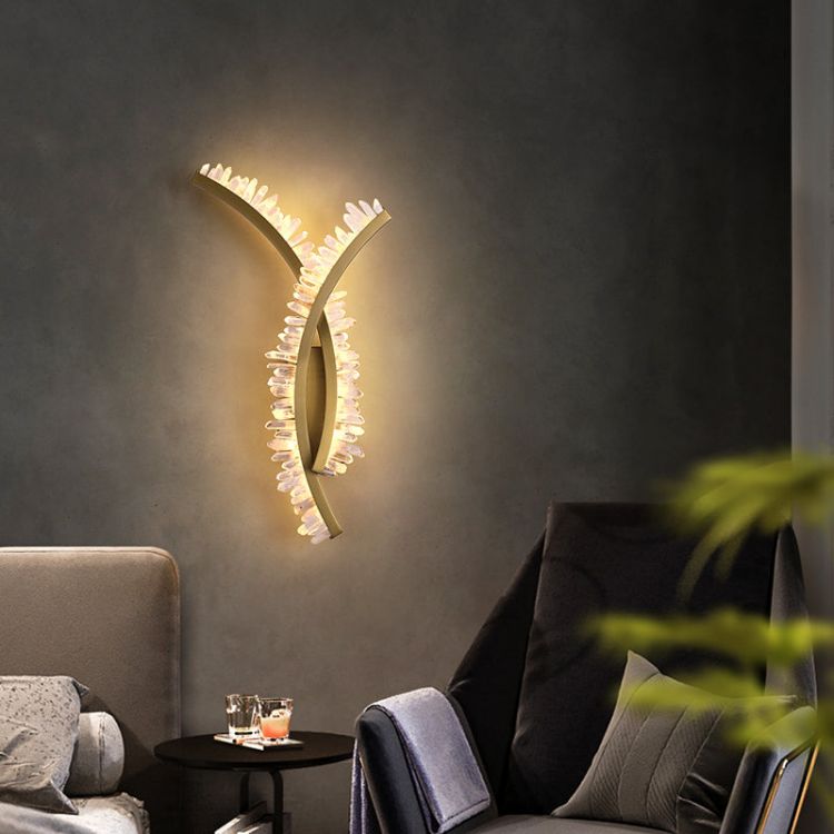 Modern Simple Rock Crystal Sconce, chandelier - view 2