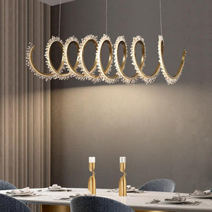 Primary Modern Spiral Crystal Chandelier - view 2