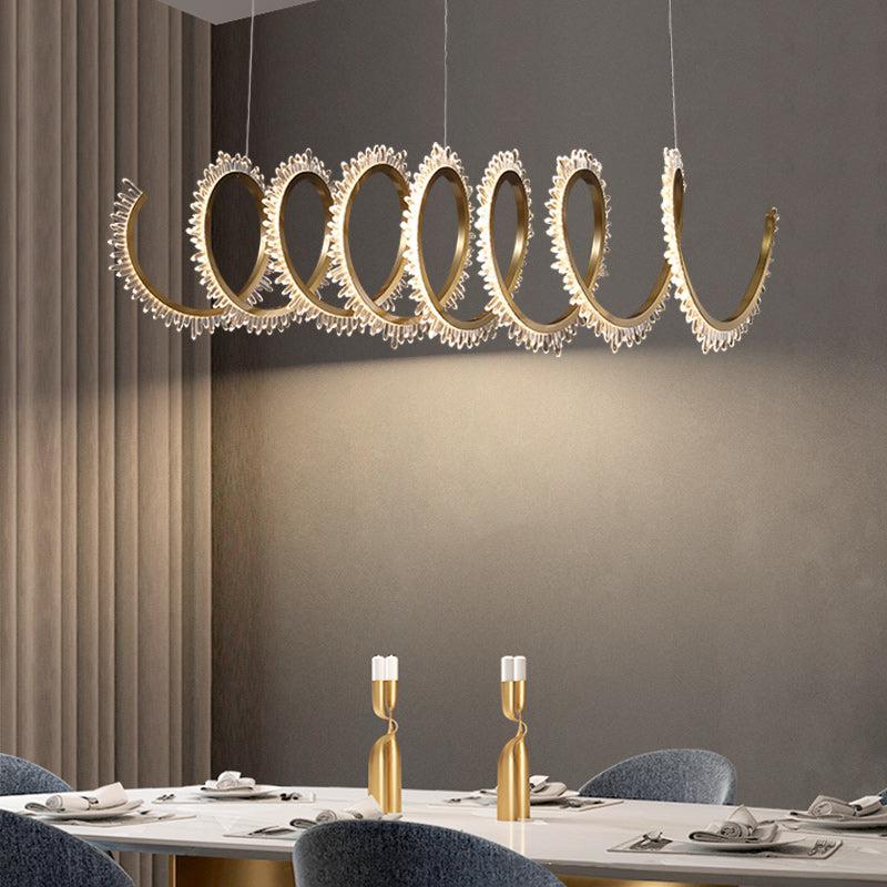 Primary Modern Spiral Crystal Chandelier - view 2