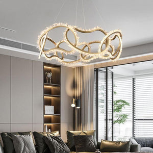 Multi Ring Rock Crystal Chandelier - view 3