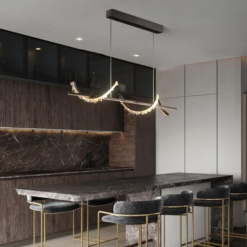 Rock Spiral Linear Crystal Chandelier - view 3