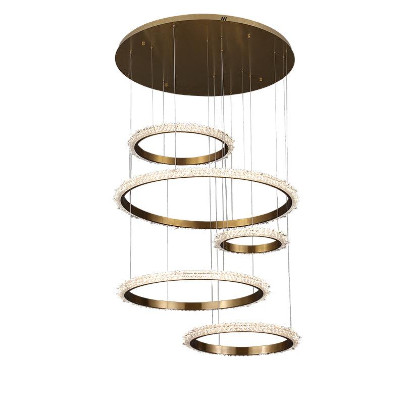 Gina Staircase K9 Crystal Ring Chandelier - view 5