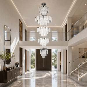 Prismata Crystal Modern Sculptural Ring Chandelier, K9 crystal - view 4