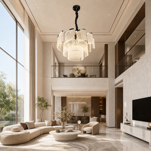 Prismata Crystal Modern Sculptural Ring Chandelier, K9 crystal - view 8