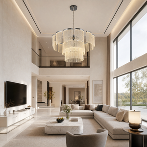 Prismata Crystal Modern Sculptural Ring Chandelier, K9 crystal - view 10