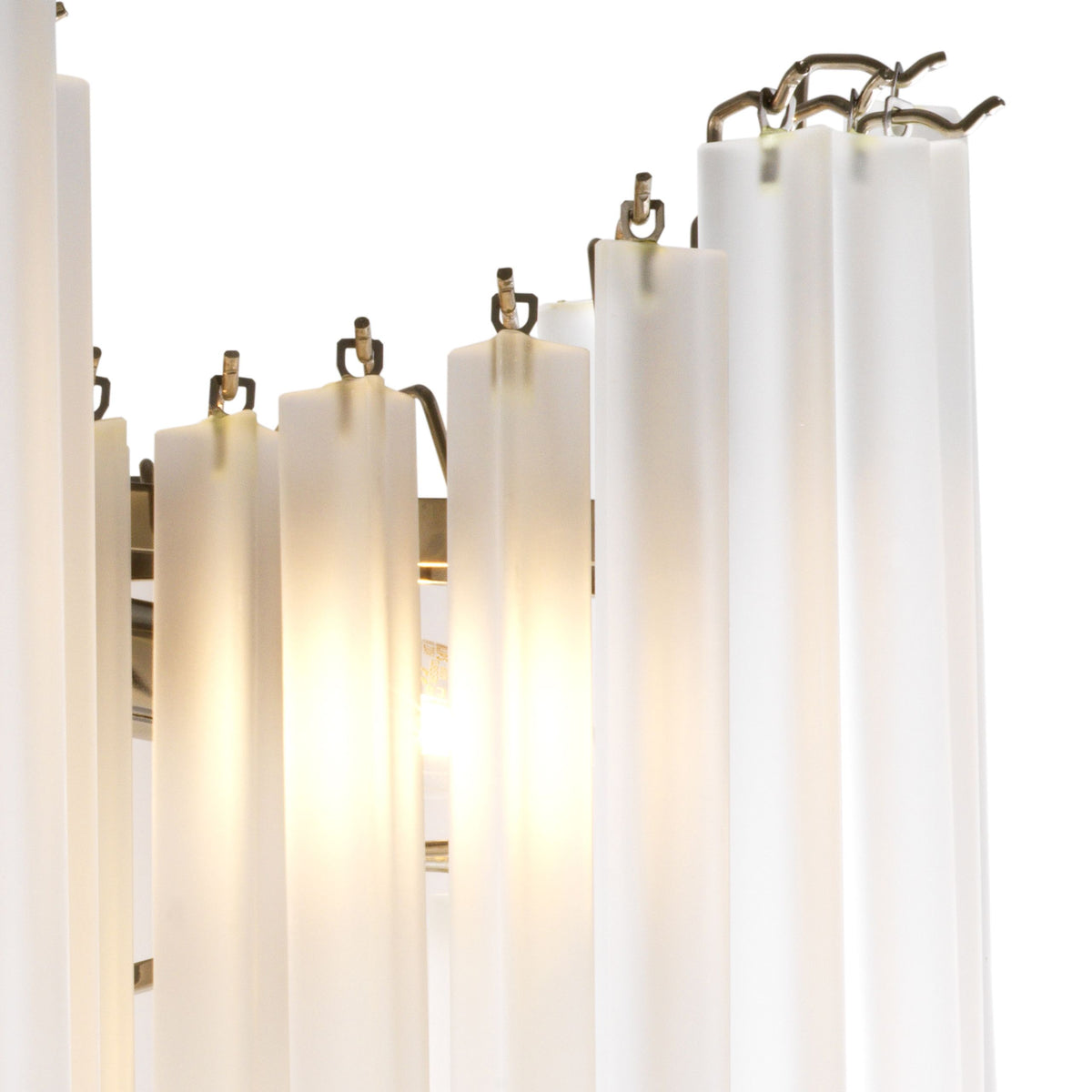 Pulsar Modern Glass Chandelier - Nickel - view 2