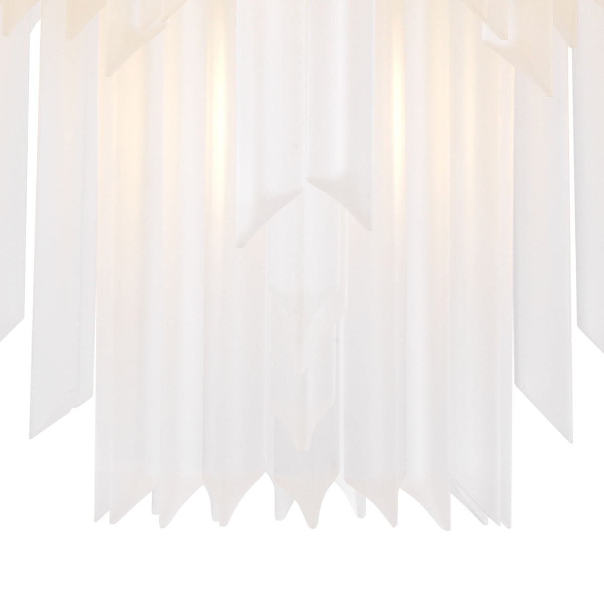 Pulsar Modern Glass Chandelier - Nickel - view 3